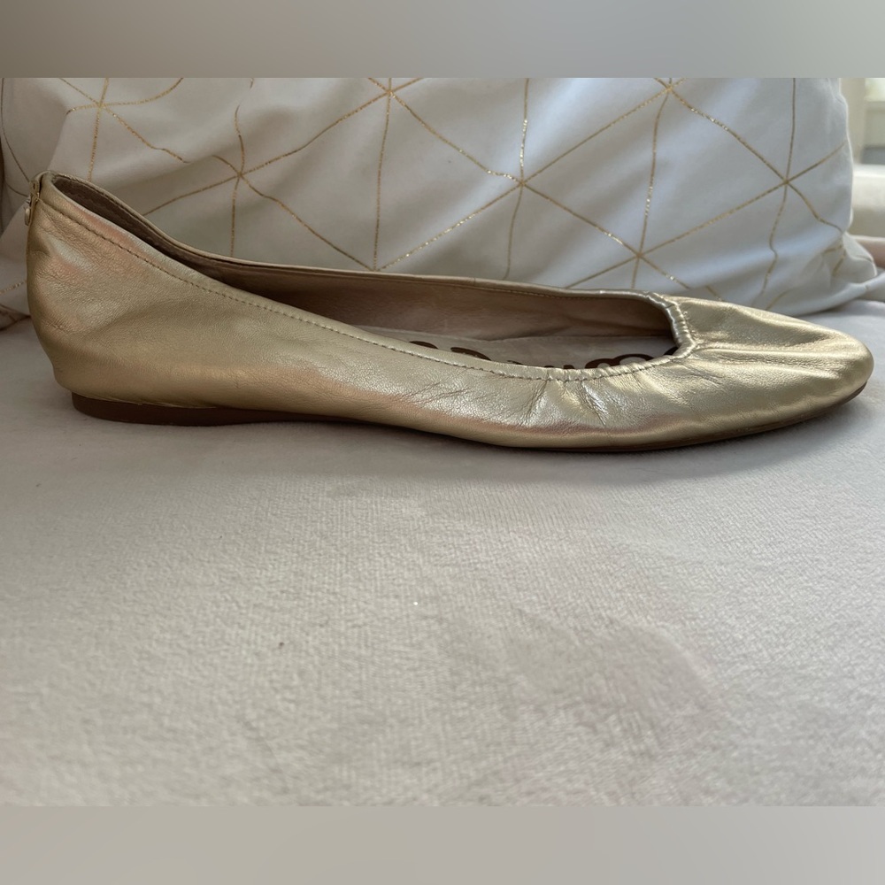 Sam Edelman Metallic Gold Ballet Flats